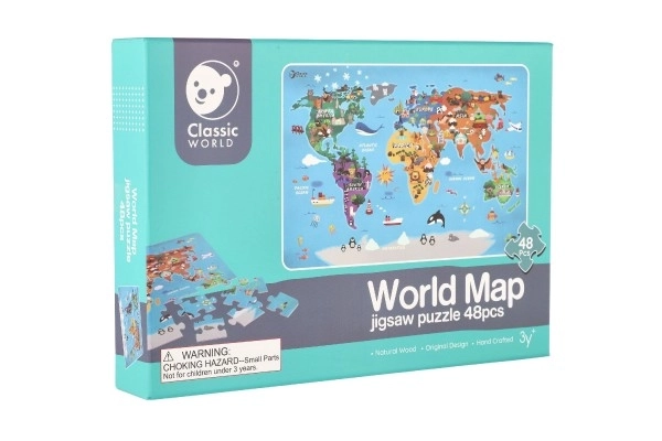 Puzzle Karta svijeta - 48 dijelova