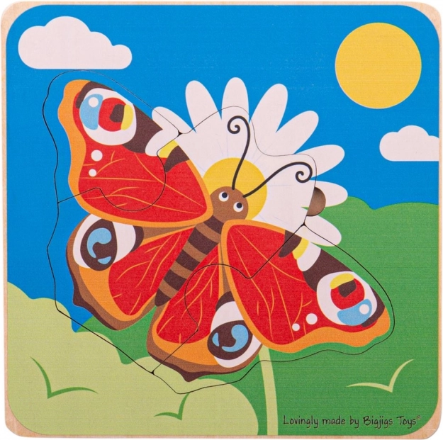 Bigjigs Toys slagalica s umetanjima – životni ciklusi – Leptira