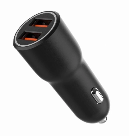 Punjač za auto 2xUSB-A QC3.0 36W crna