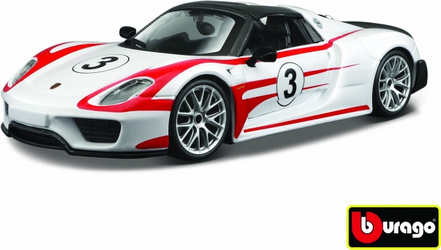 Metalni model automobila 1:24 Porsche 918 Weissach – bijela