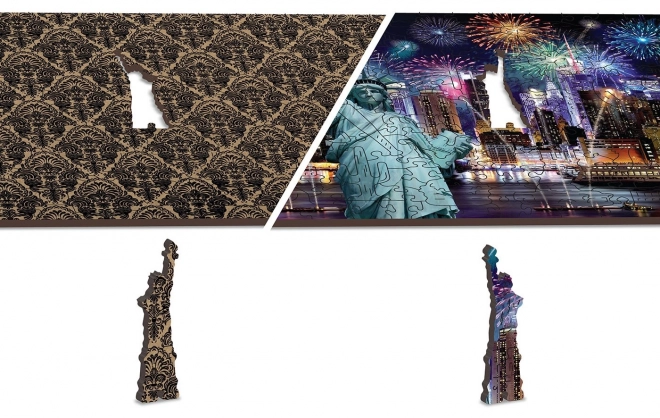 Drvene puzzle Noćni New York 2u1