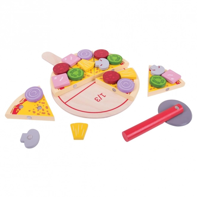 Bigjigs Toys Drvena pizza za rezanje