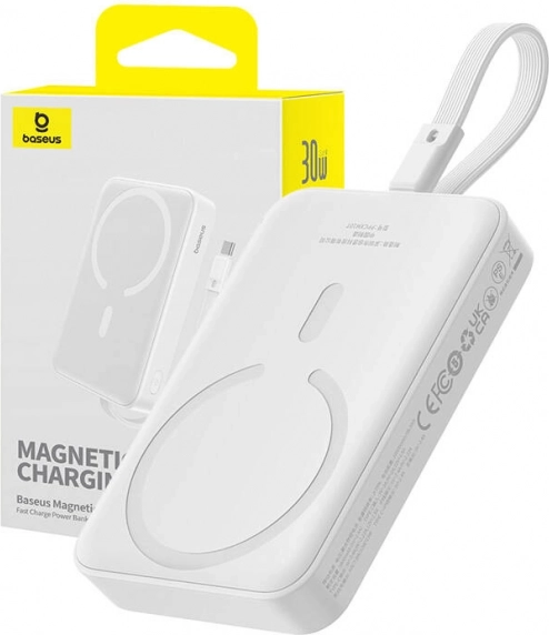 Powerbanka Baseus Magnetic Mini 10000 mAh i MagSafe USB-C 30W bijela