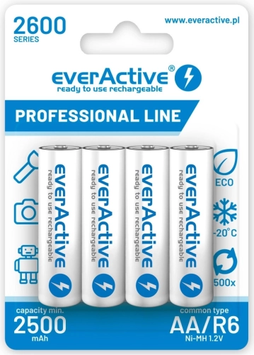 Punjive baterije AA R6 2600 mAh – set 4 kom