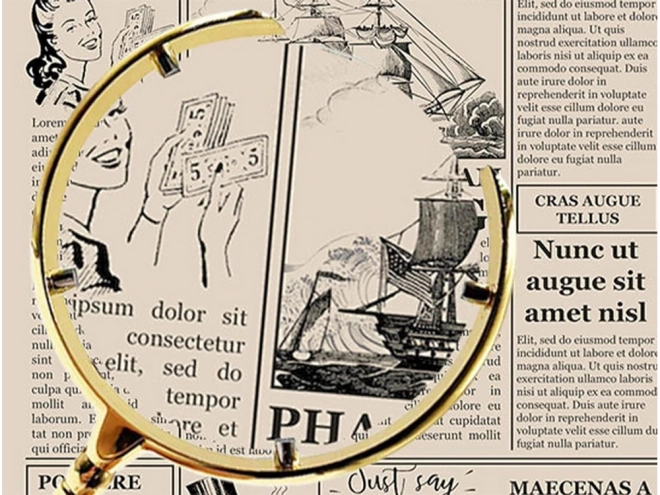 Zlatna ručna čitaća lupa sa povećanjem 6x