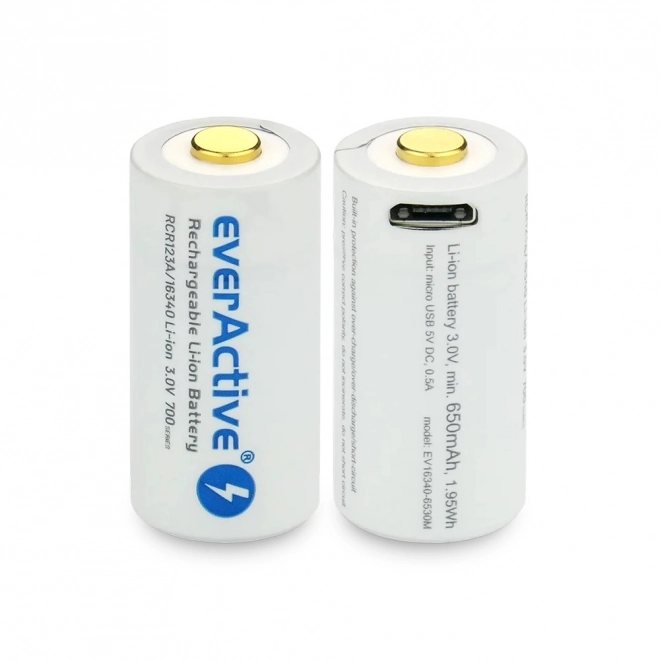 Punjiva baterija EverActive 16340 700 mAh s micro USB
