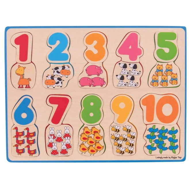 Drvene kognitivne puzzle Bigjigs Toys