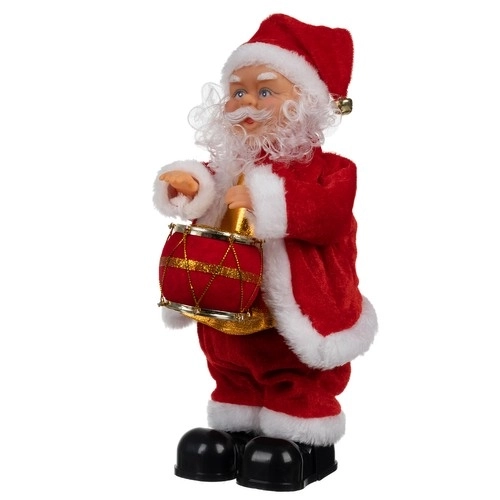 Figura Djed Božićnjak koja svira i pjeva 30 cm