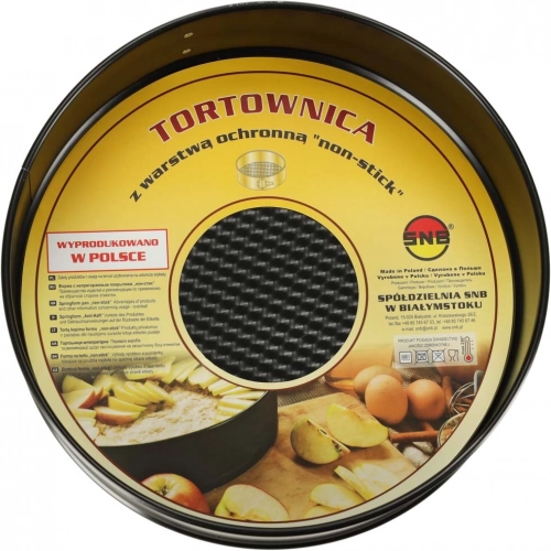 Tortni kalup s odvojivim rubom 24 cm crni