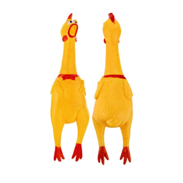 Piskajuća igračka za pse - piletina, 16 cm