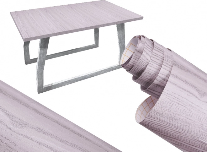 Samoljepljiva dekorativna folija hrast srebrno-siva 1,22 × 50 m