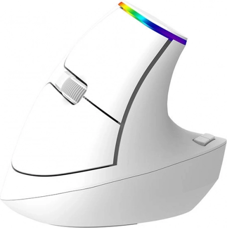 Bežični vertikalni miš Delux M618C RGB bijeli