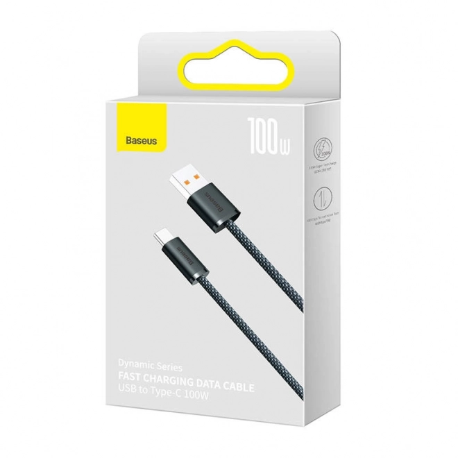 Kabel USB na USB-C Baseus serije Dynamic, 100 W, 1 m (sivi)