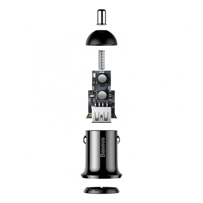 punjač za auto Baseus Grain Pro 2x USB crna