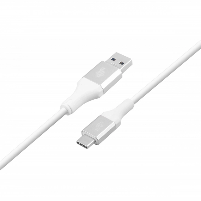 Bijeli USB 3.0 - USB C kabel 2m PREMIUM 3A TPE