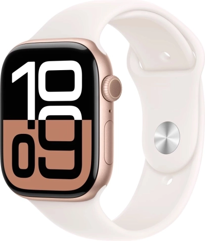 Watch Series 10 GPS 46 mm ružičasto-zlatni aluminij s nježno ružičastim sportskim remenom S/M