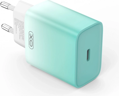 Zidni brzi punjač XO CE18 USB‑C PD 30 W plavi