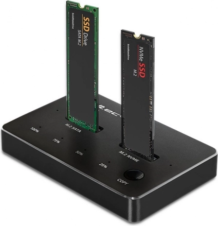 Priključna stanica za SSD M.2 | NVMe | SATA | USB‑C | Dual 2 x 2TB