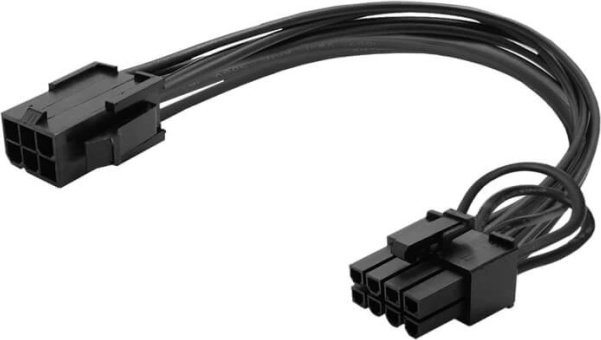 Napajajući kabel 6‑pin na 8‑pin (6+2) PCI‑Express 15 cm