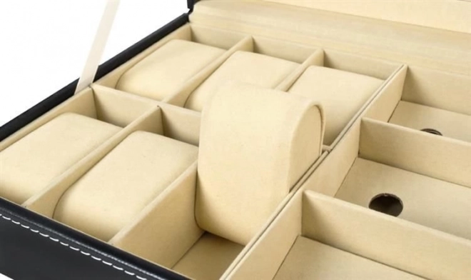 Elegantni crni organizator za satove i naočale