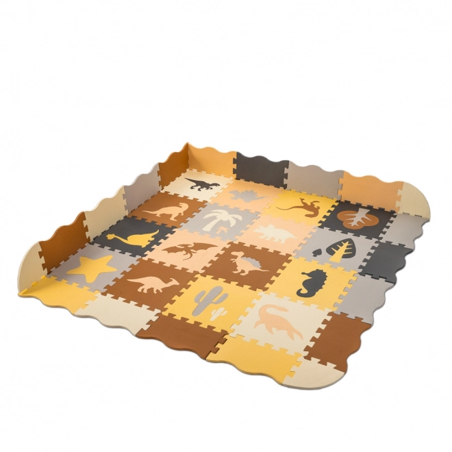 Pjenaste puzzle s dinosaurima i ogradom - 36 komada