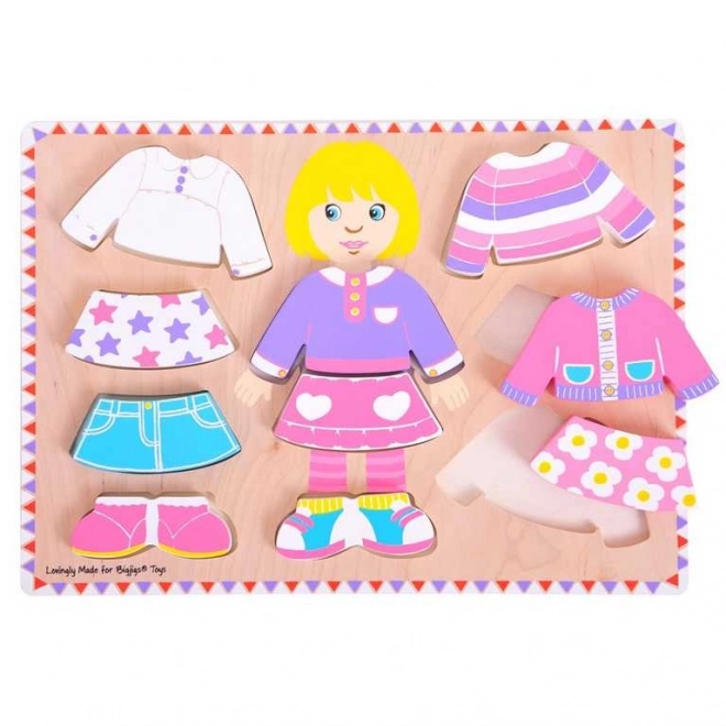 Bigjigs Baby oblačenje puzzle djevojčica
