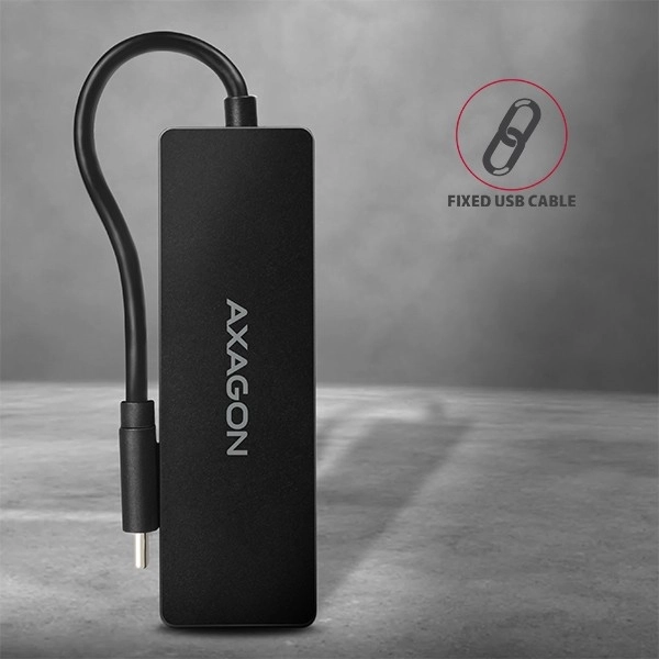 Axagon Slim USB Hub s 4 porta USB 3.2 Gen 1 s 14cm Type-C kabelom