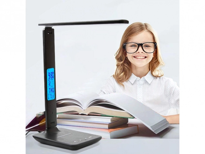 Moderna školska stolna lampa s USB i Qi punjačem