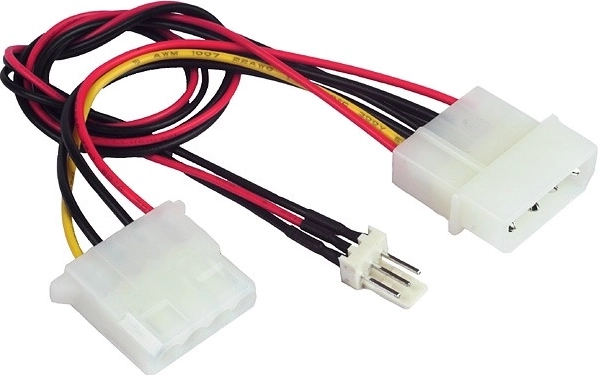 Napajajući razdjelni kabel 2× Molex na 1× 3‑pin za ventilator