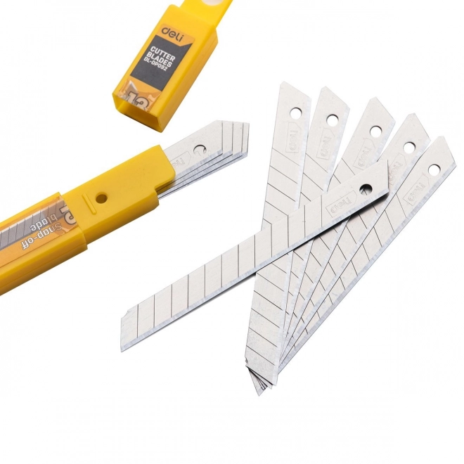 Nož 9 mm 10 kom oštrica Deli Tools EDL-DP092 (srebrna)