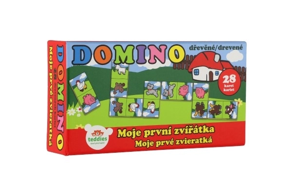 Domino Moje prve životinjice drvo društvena igra 28kom u kutiji 17x9x3,5cm