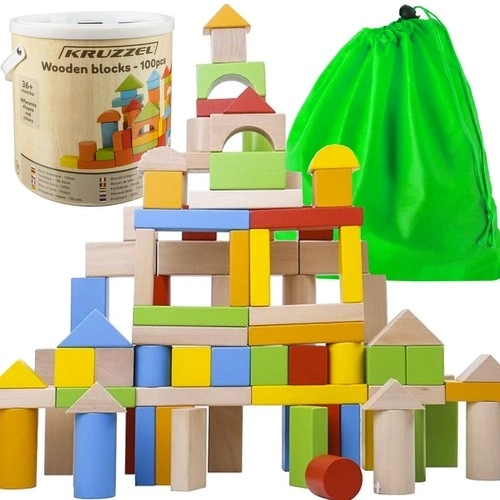 Drvene kocke - 100 kom. Kruzzel 22666