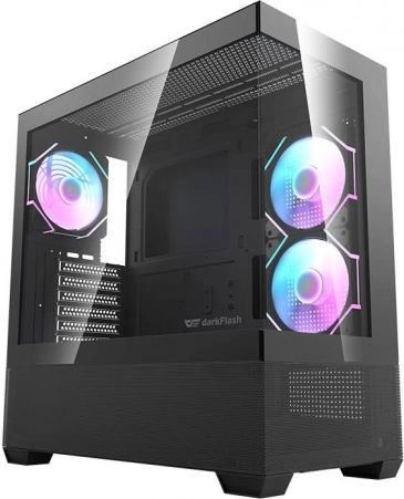 Računalno kućište darkFlash DS900 Air crno sa 7 ARGB ventilatora