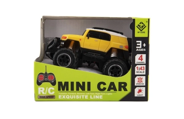 Auto RC mini SUV plast 14cm 27MHz dalj. upr. na bat. sa svj. 2 boje u kutiji 16x12x10