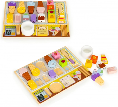 Drvena slastičarnica – ledeni set za djecu ECOTOYS