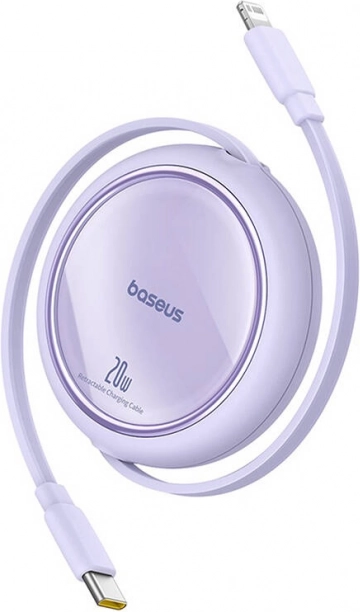 Baseus Free2Pull izvlačni kabel za punjenje USB-C na Lightning 20W 1 m ljubičasta