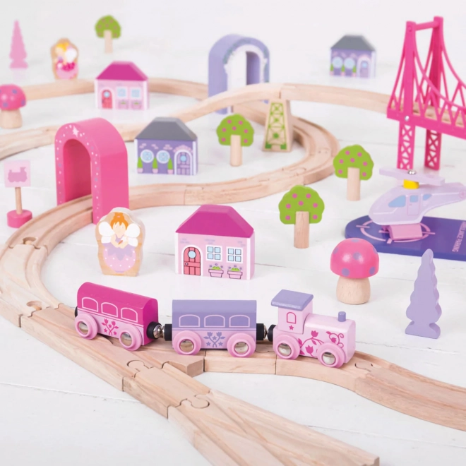 Bigjigs Rail Drvena velika vlakić-pruga princeze