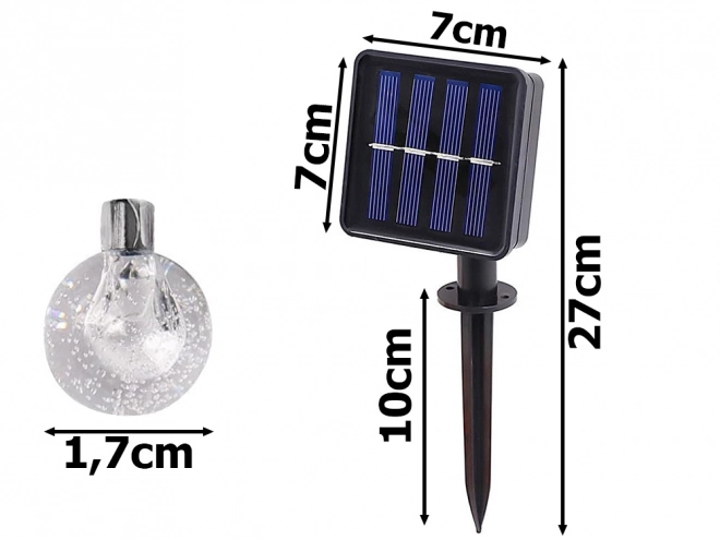 Višebojna vrtna solarna svjetlosna girlanda
