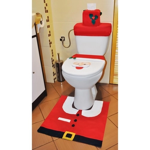 Božićni pokrov za WC s tepihom Ruhhy 22360