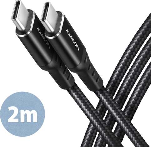 Premium USB-C na USB-C 2.0 kabel, 2 m, PD 60 W, 3 A