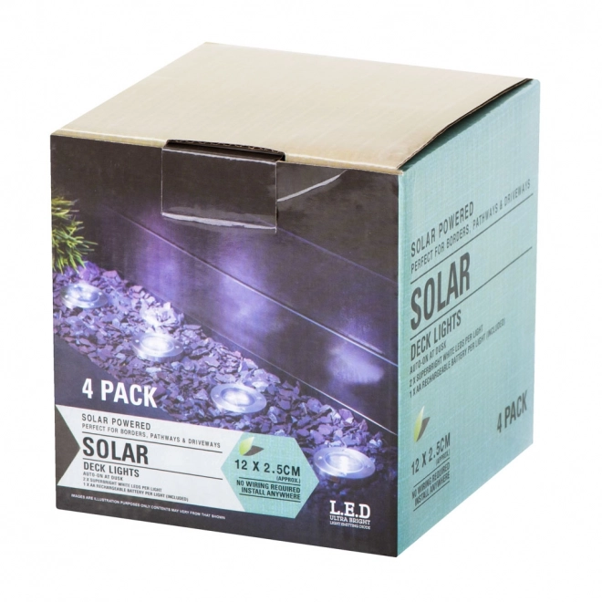 Vrtno solarno osvjetljenje 8 LED 4 kom - topla bijela