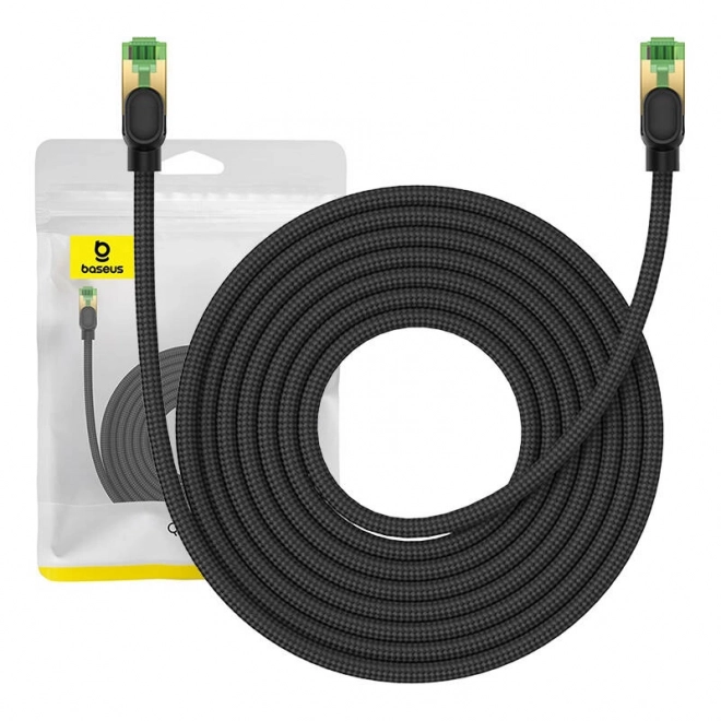 Pletena mrežna kabel cat.8 Baseus Ethernet RJ45, 40 Gb/s, 8 m (crna)