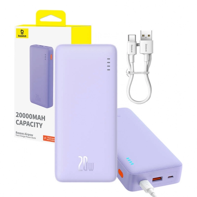 Baseus Airpow 20000mAh 20W powerbank (ljubičasta)