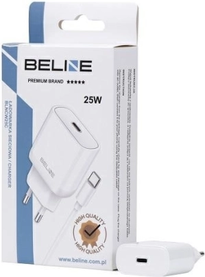 Mrežni punjač 25 W GaN USB‑C + USB‑C kabel – Bijela