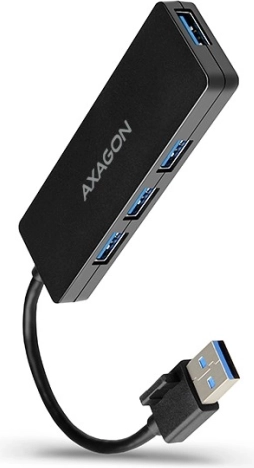 Axagon HUE-G1A tanki 4-portni USB čvorište 3.2 Gen 1 s USB-A kabelom 14 cm