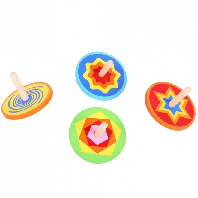 Bigjigs Toys Drvena obojena čigra 1 kom