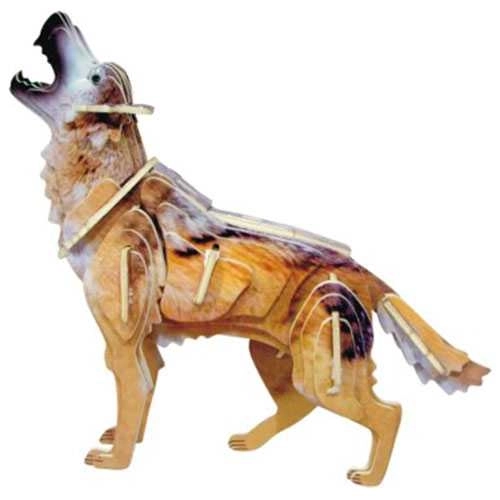 Woodcraft Drvene 3D puzzle Vuk