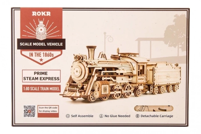Lokomotiva - Parni Express - 3D drvene puzzle