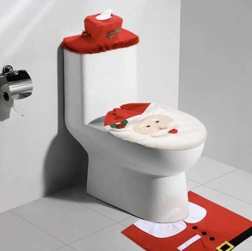 Božićni pokrov za WC s tepihom Ruhhy 22360