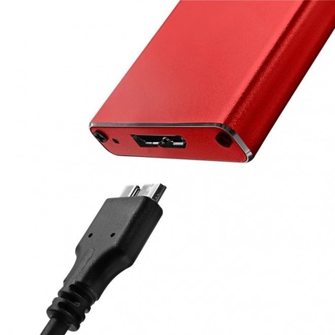 Ormarić | Kućište za disk M.2 SSD | SATA | NGFF | USB 3.0 | Superspeed 5Gb/s | 2TB | Crvena boja